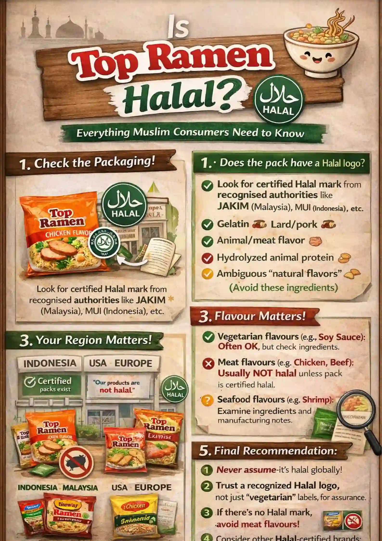 Is Top Ramen halal infographic 