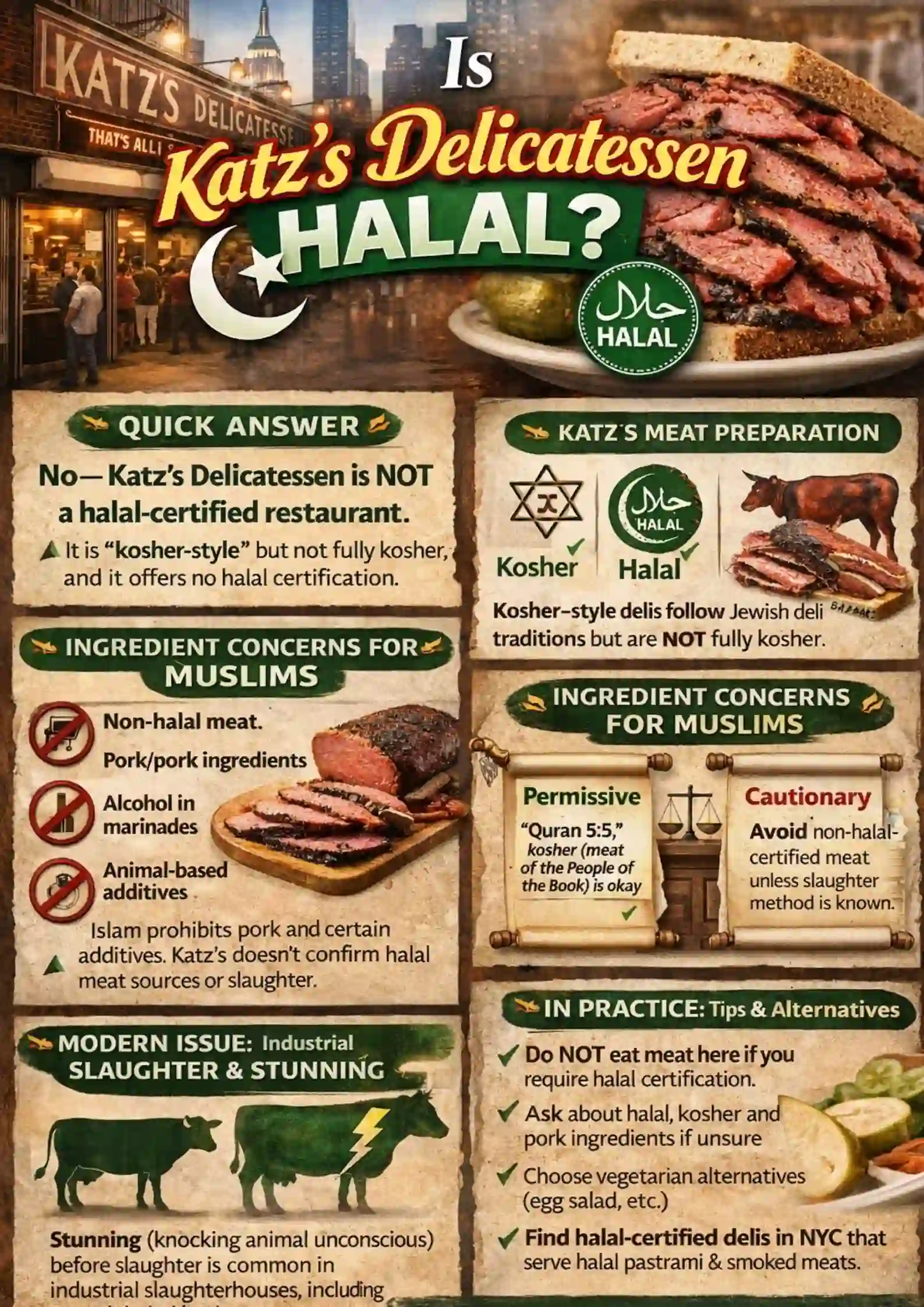 Is katz deli Halal infographic