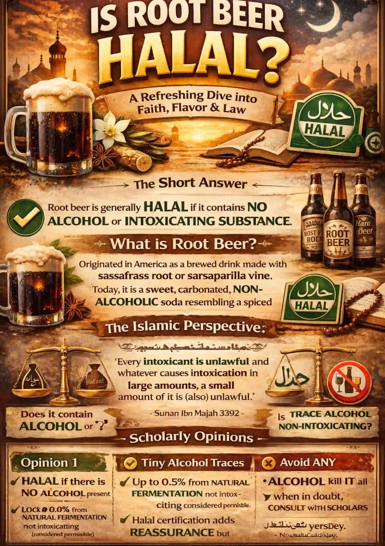 Is root beer halal infographic