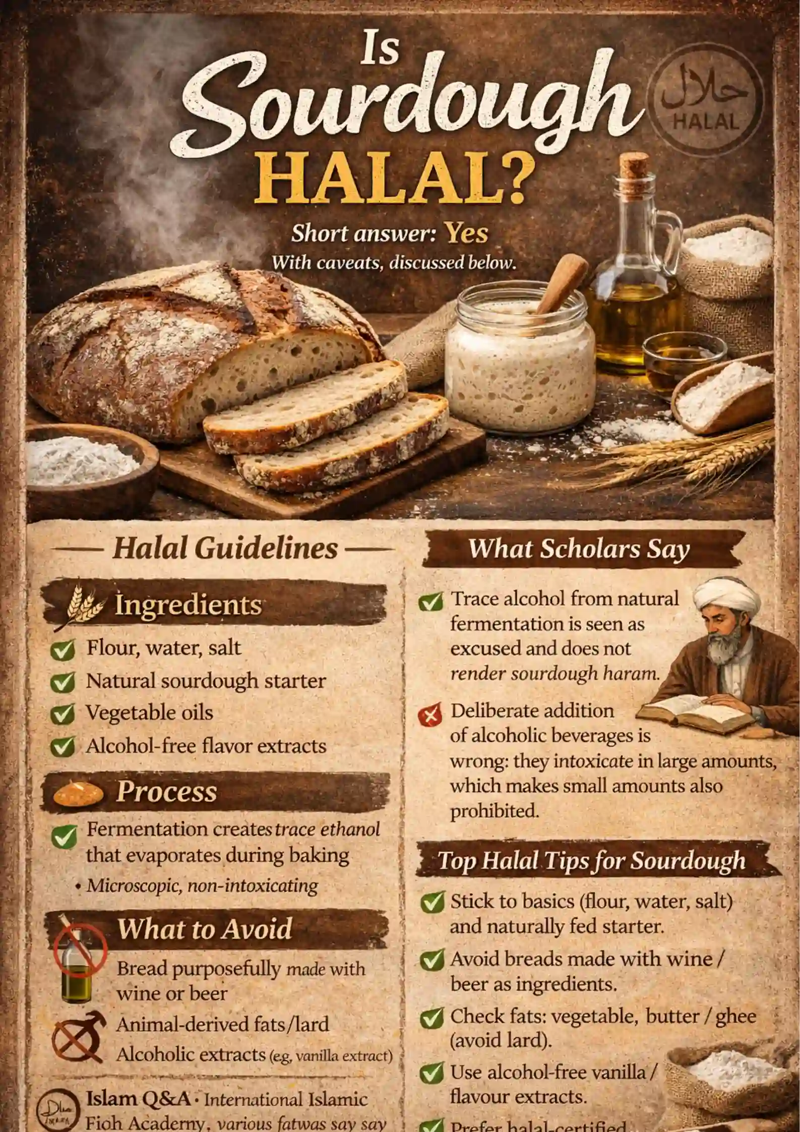 Is sourdough halal infographic